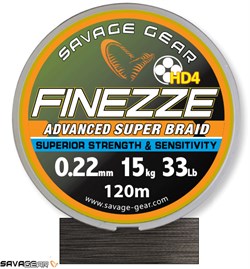Savage gear Finesse HD4 Braid 300 m 0,19 mm 28 lbs 12,8 kg Grey Örgü İp