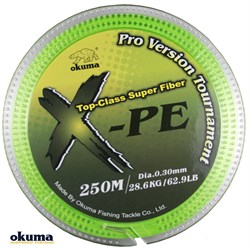 Okuma X-PE Dynema 8 Örgü 250 mt 0,20 Green Misina